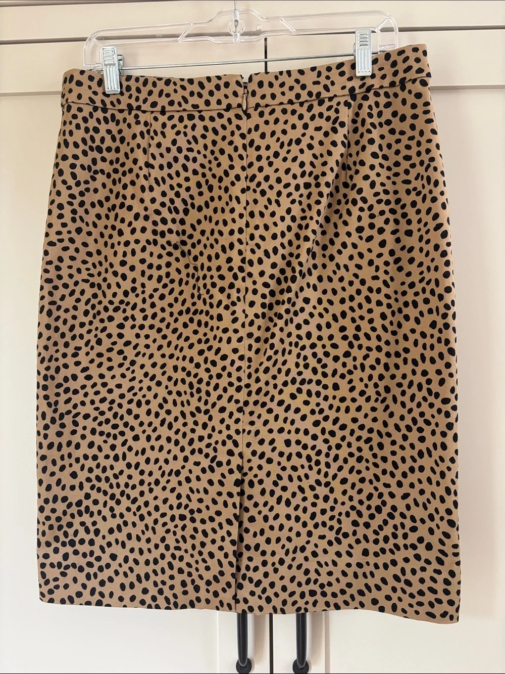 J. Crew Tan Leopard-Spot Pencil Skirt